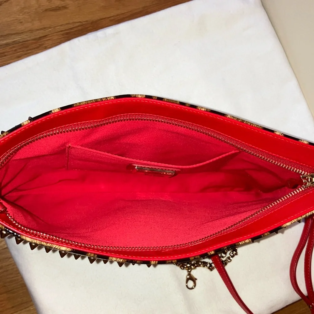 Christian Louboutin Loubiposh Animal print Crossbody Clutch